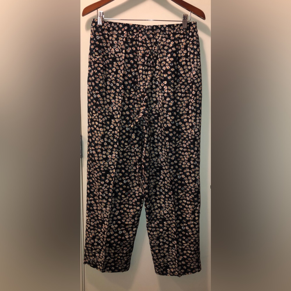BFA CLASSICS  Black Floral Print Pants